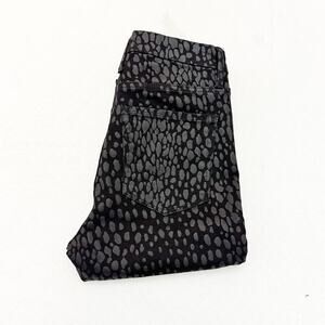 Good American Good Legs Crop Printed Black Foil 01 Denim Jeans Size 6 / 28